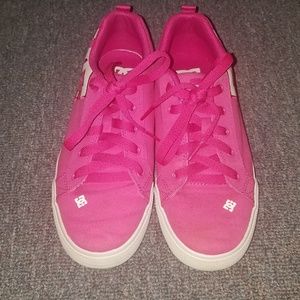 DC Shoes Chelsea TX Hot Pink Canvas Skate Sneakers